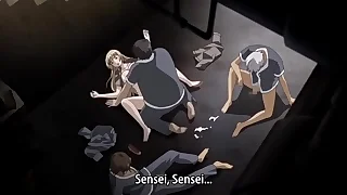 Hentai blonde fucked close to stairwell